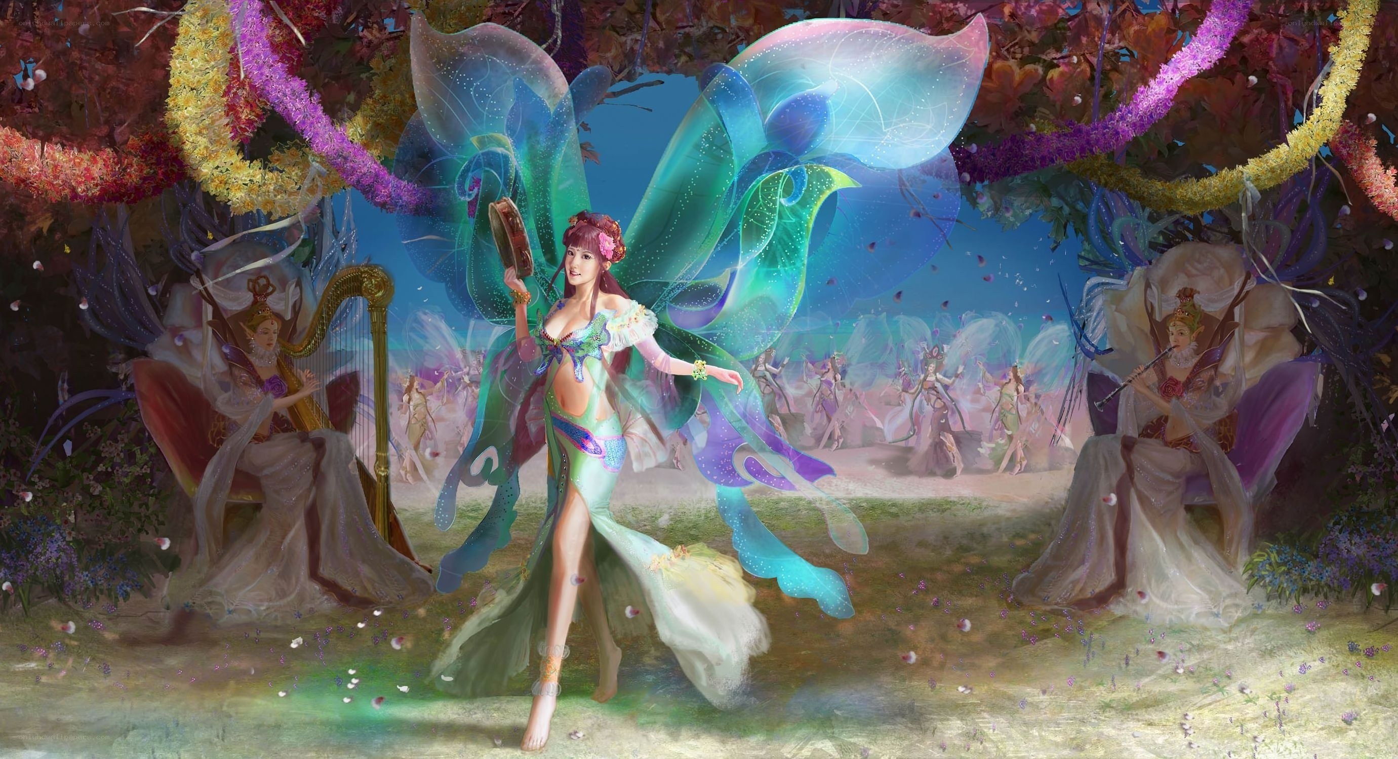fairy dancer in a magical forest