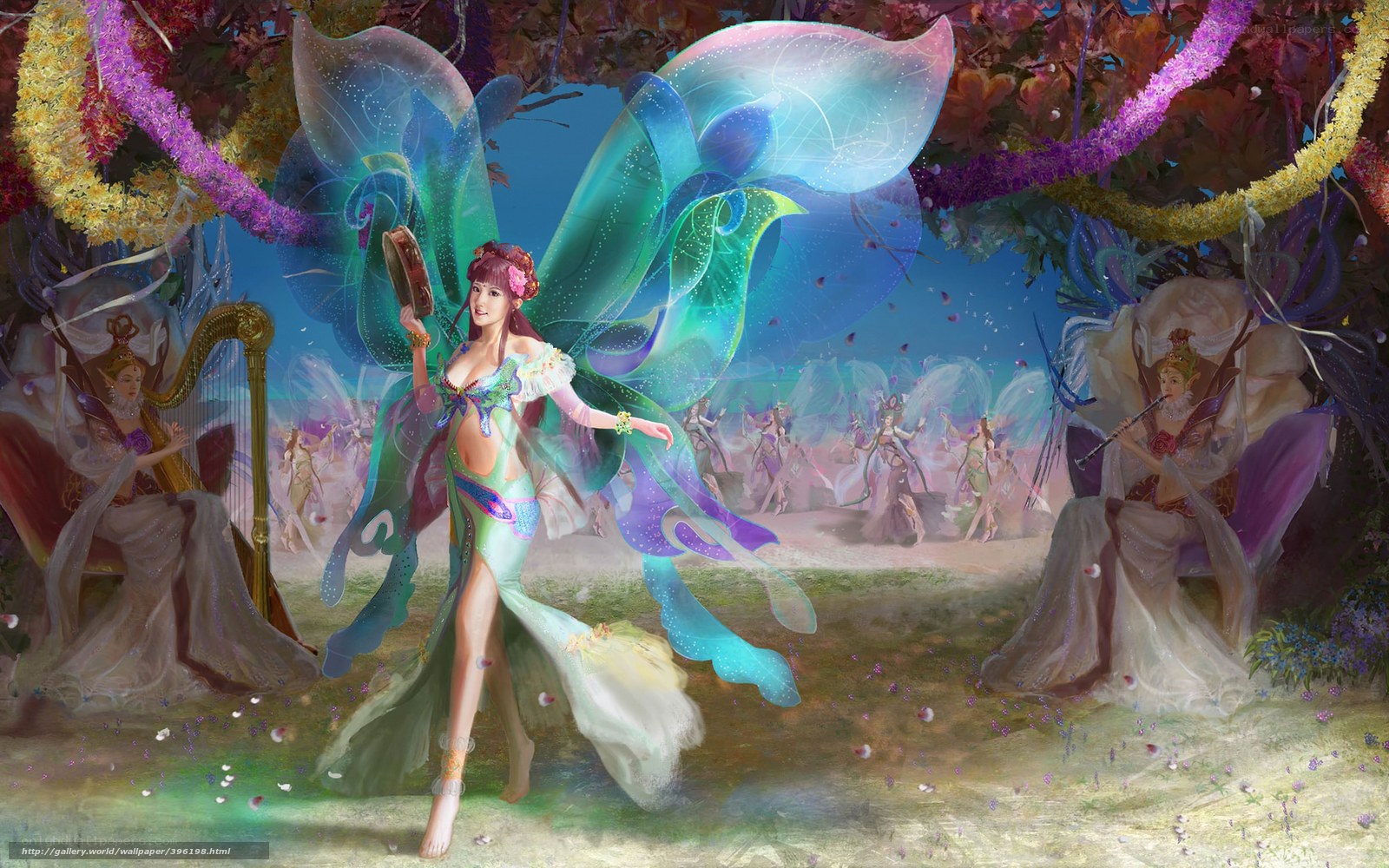 Fairy dancer in a magical garden