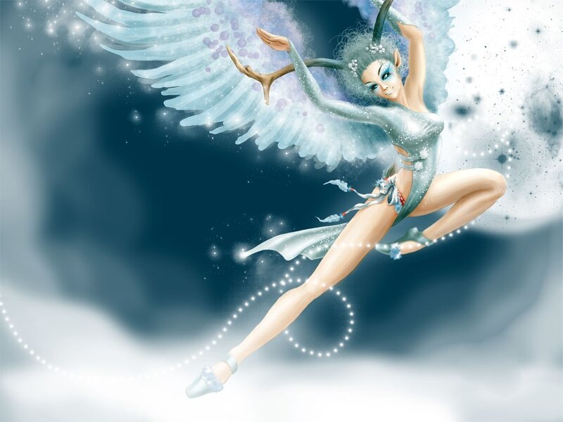 fairy dancer in winter