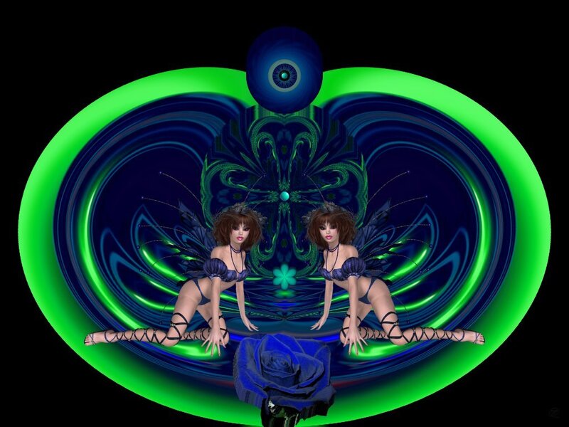 Fairy duo in a digital dream