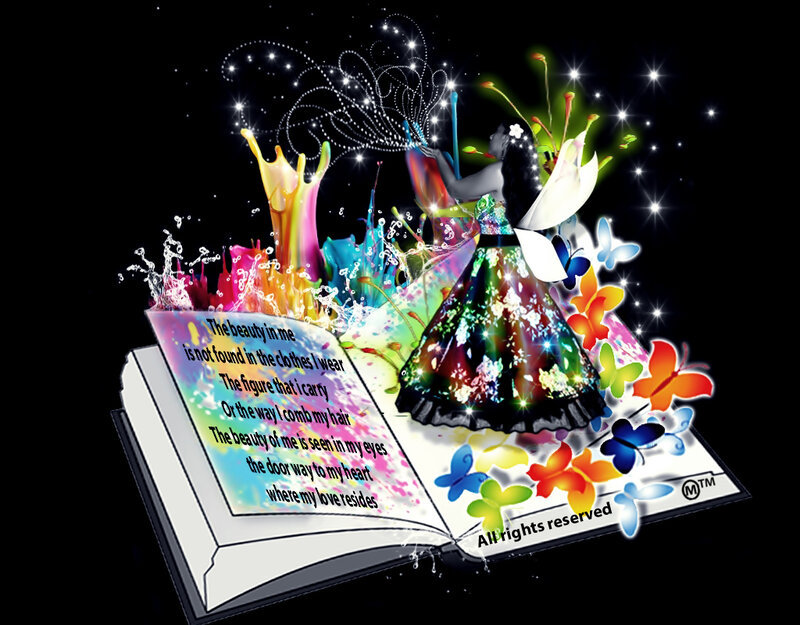 Fairy Emerging from Book — Black