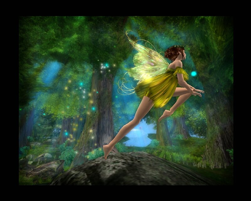 fairy flying in a forest