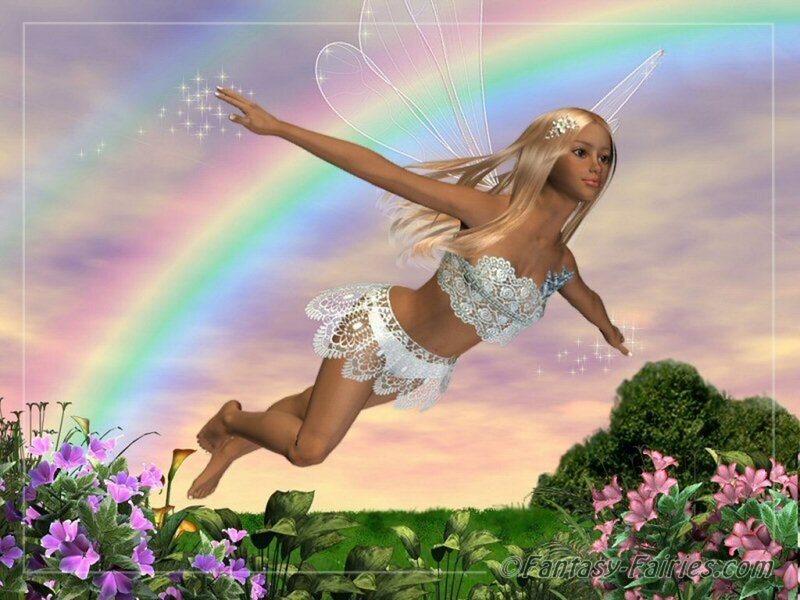 Fairy Flying in Field