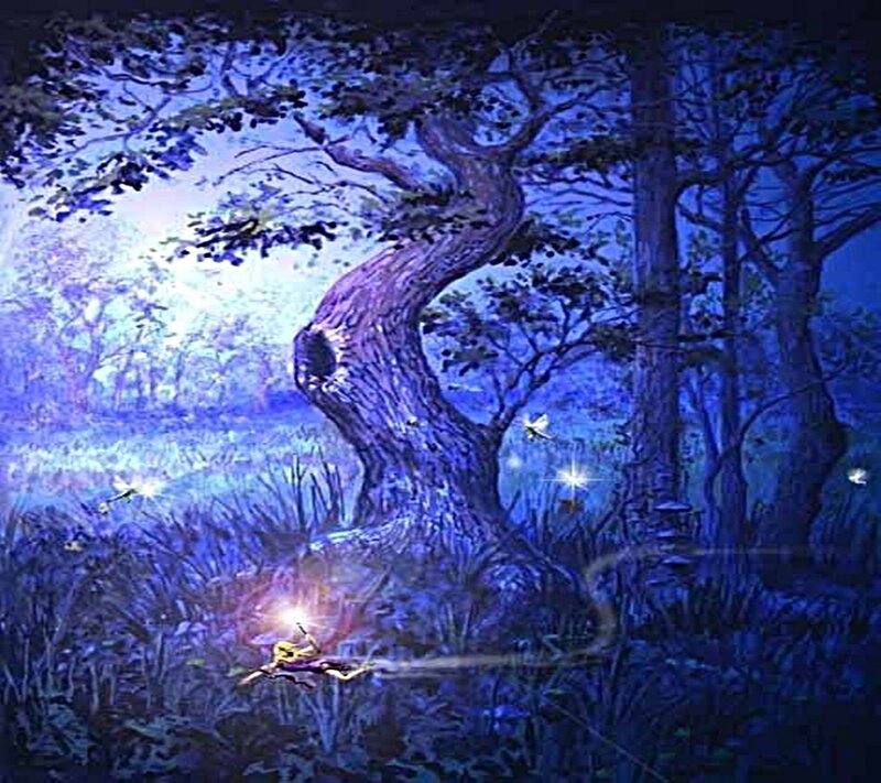 Fairy Flying in Forest — Blue