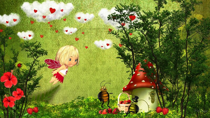 Fairy Flying in Forest
