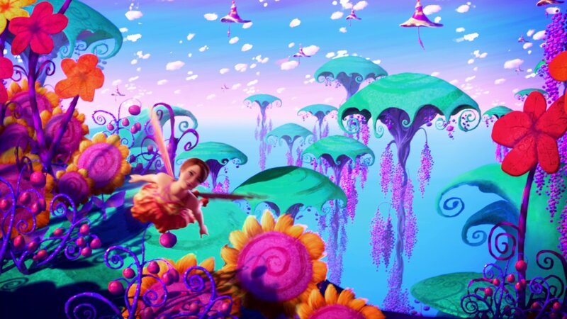 Fairy Flying in Garden — Blue