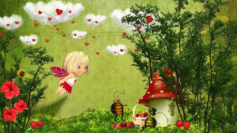 Fairy Flying in Garden