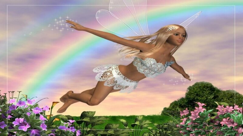 Fairy Flying in Sky — Pink