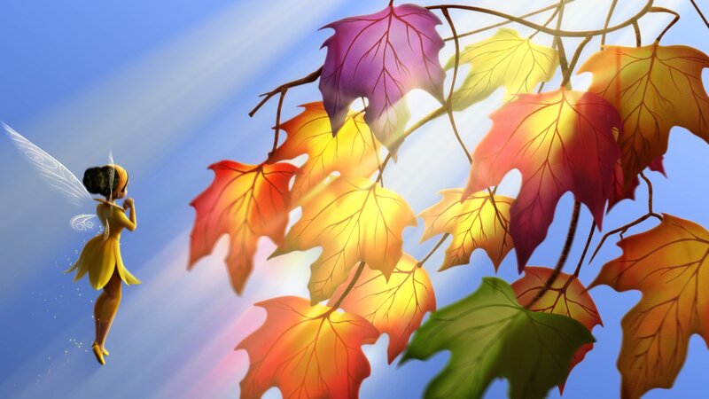 Fairy Flying Near Leaves