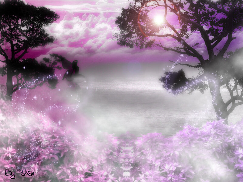 Fairy Flying over Water — Purple