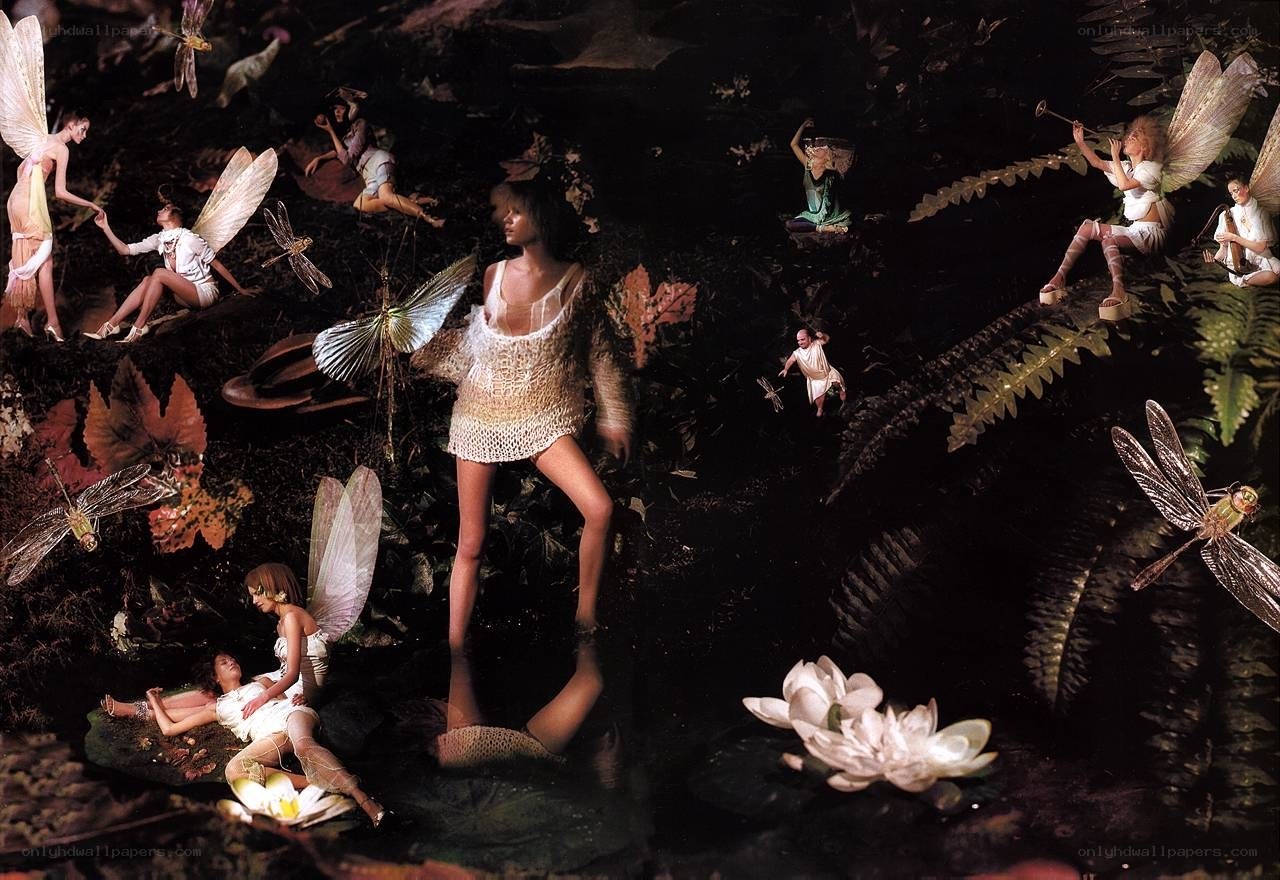 fairy forest fantasy scene