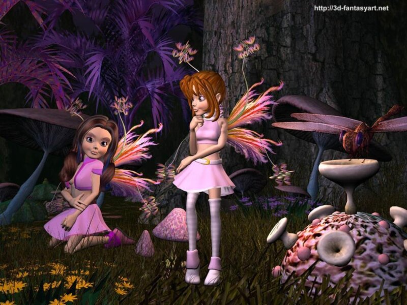 Fairy friends in a magical forest