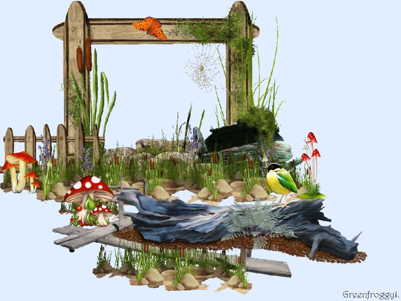 Fairy Garden Scene — Green, Serene