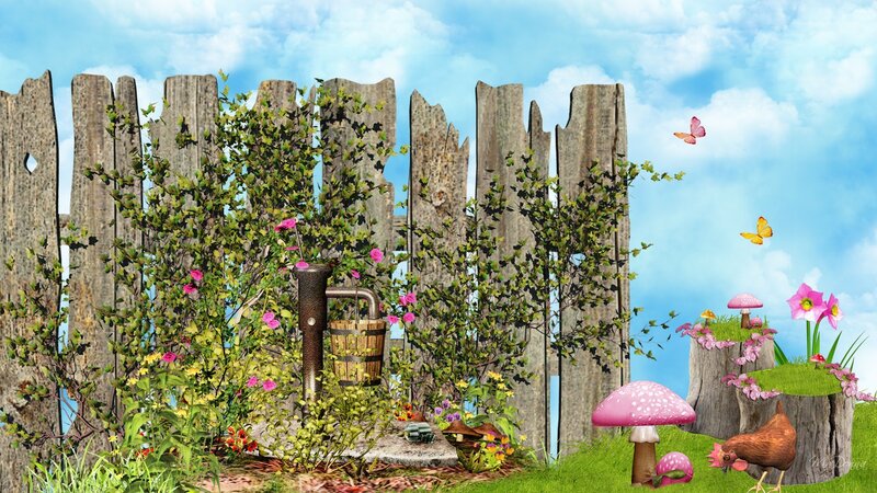 Fairy Garden Scene