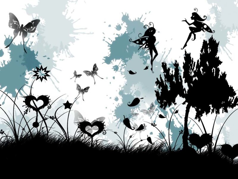 fairy garden silhouette art