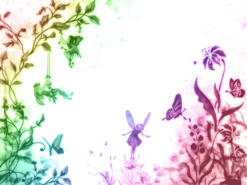 fairy garden with butterflies