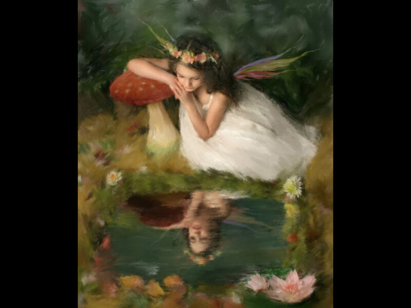 Fairy Girl by Pond