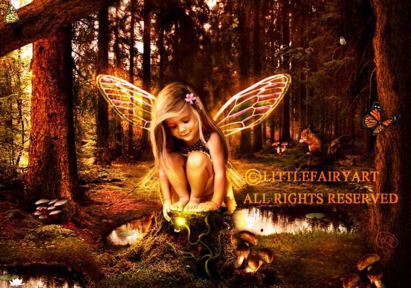 Fairy Girl in Forest — Brown