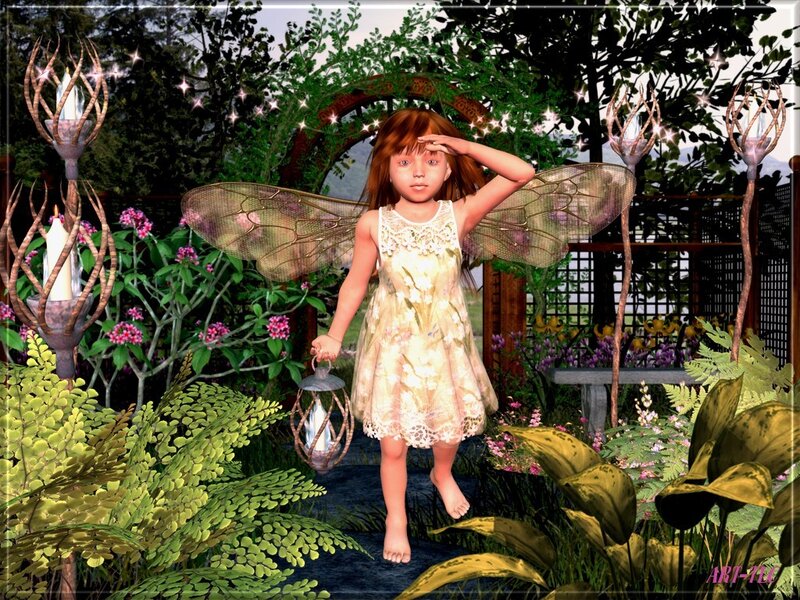 fairy girl in garden