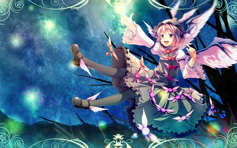 fairy girl in starry night
