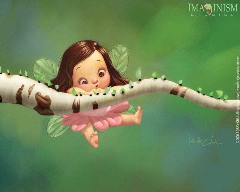 fairy girl on a branch