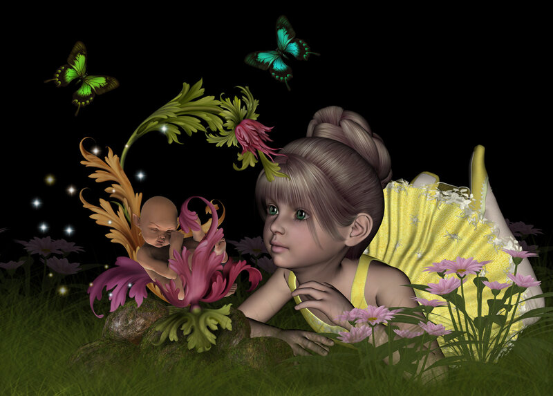 Fairy Girl with Baby