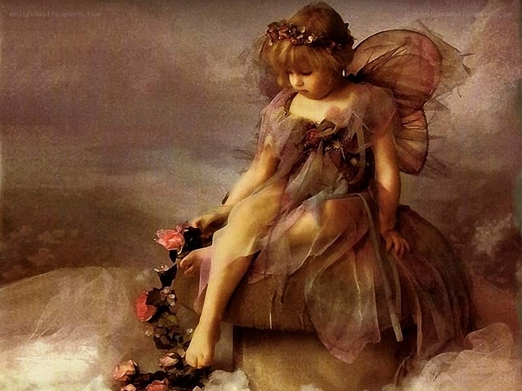 Fairy girl with flowers