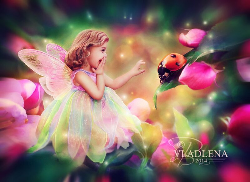 Fairy Girl with Ladybug