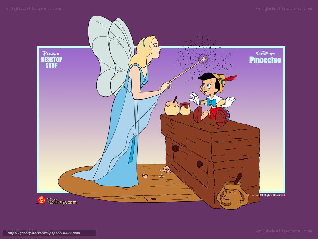 Fairy godmother and Pinocchio