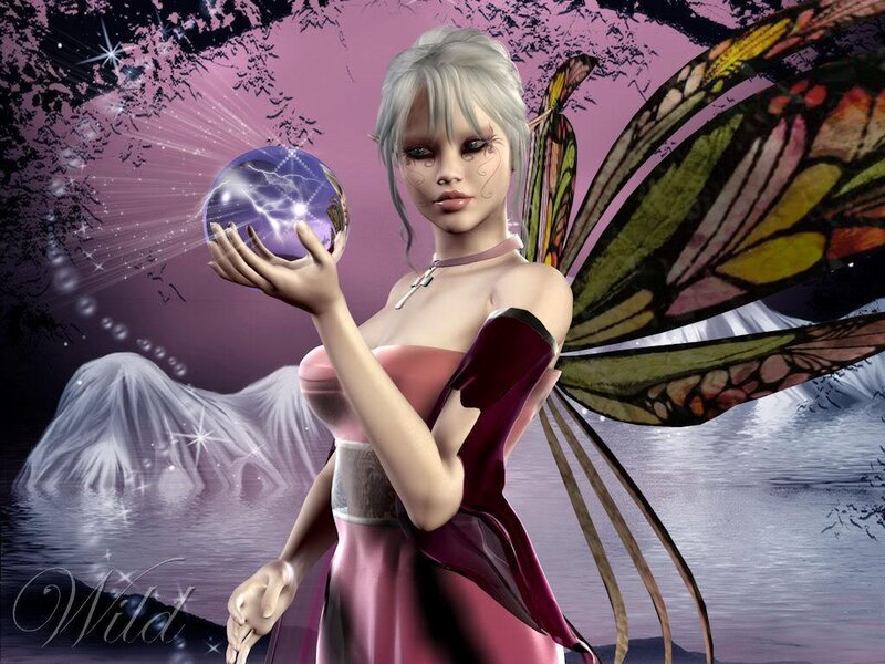 fairy holding a crystal ball
