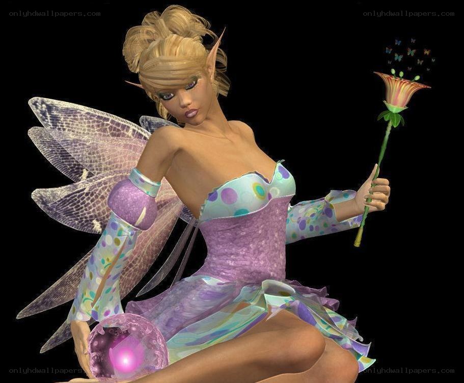 fairy holding a flower