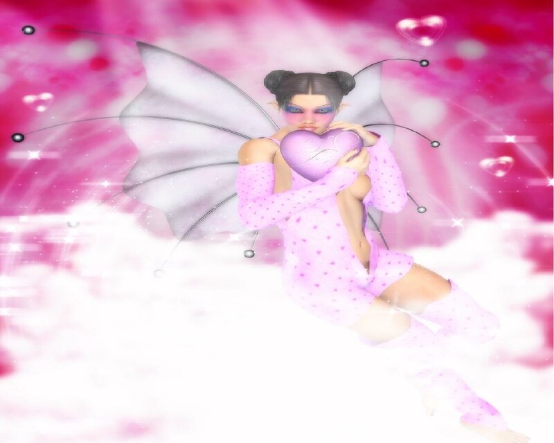 fairy holding a heart