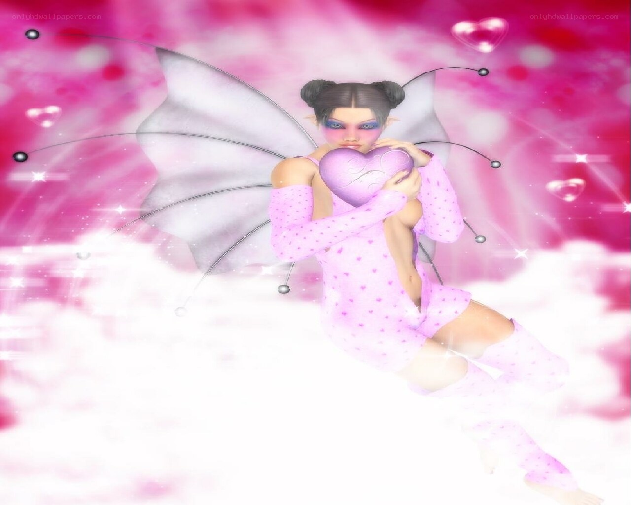fairy holding a heart