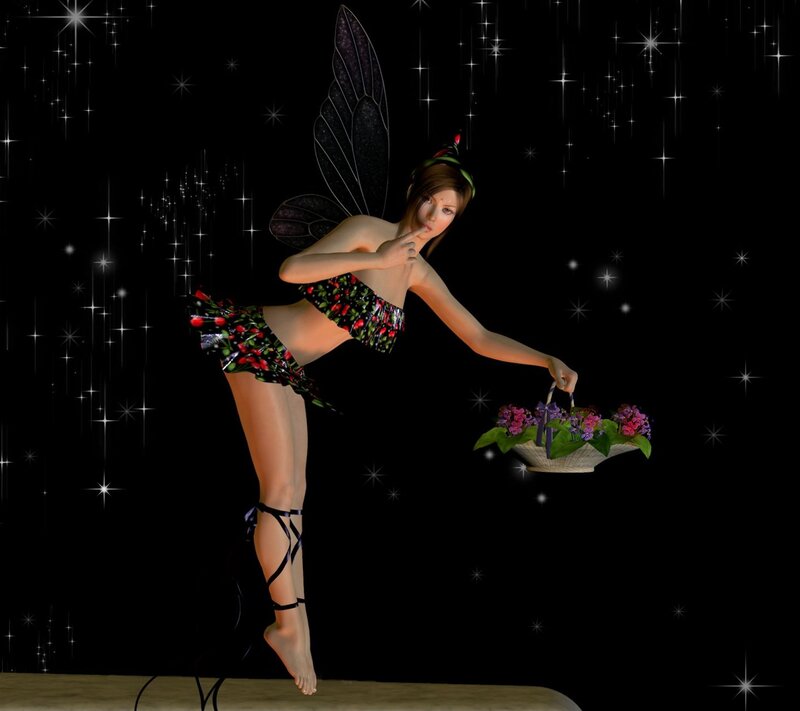 Fairy Holding Basket