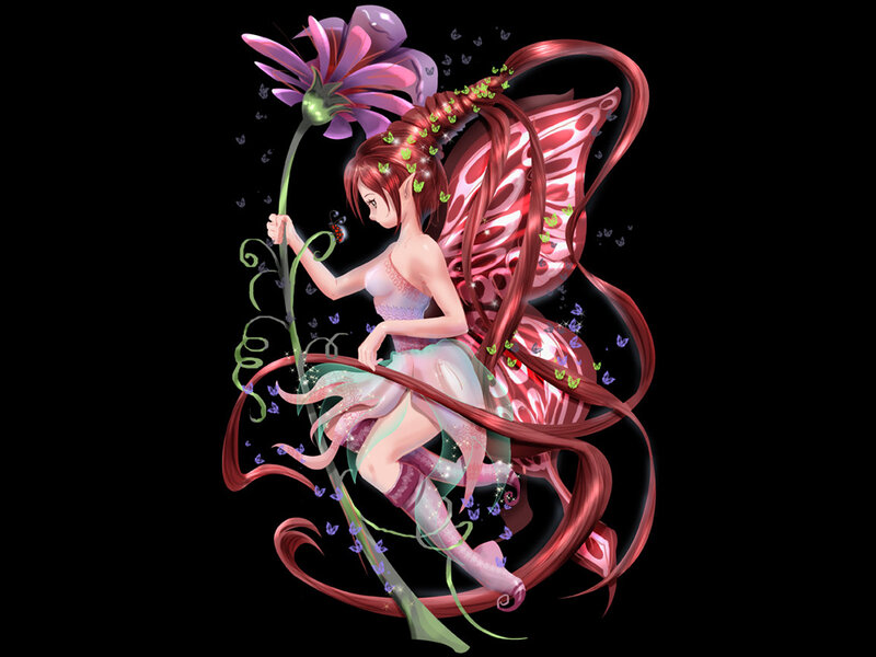 Fairy Holding Flower