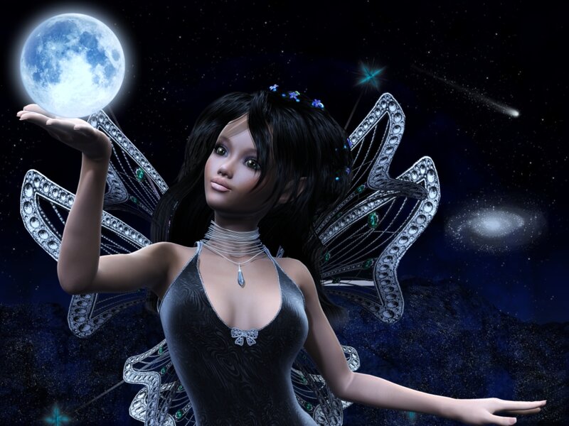 Fairy Holding Moon