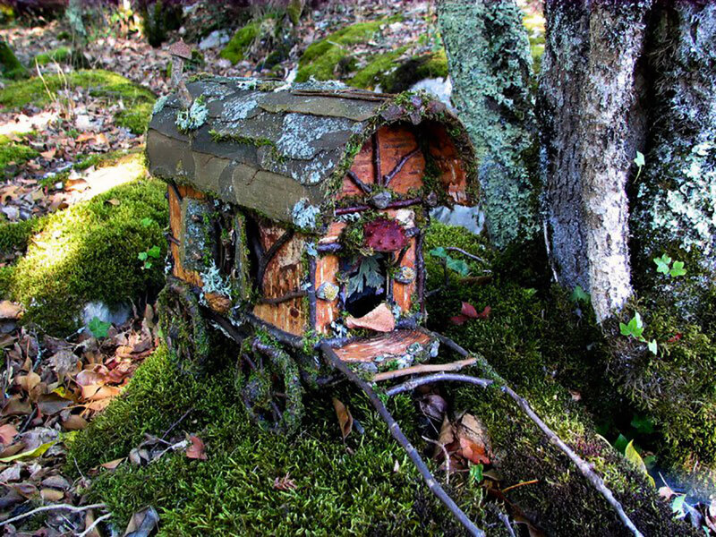 Fairy House in Forest — Green, Serene, Autumn