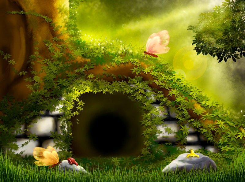 Fairy House in Forest — Green