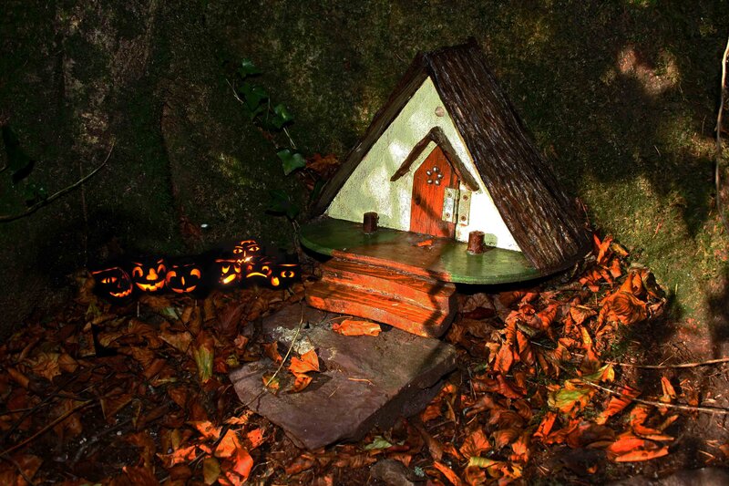 Fairy House with Pumpkins