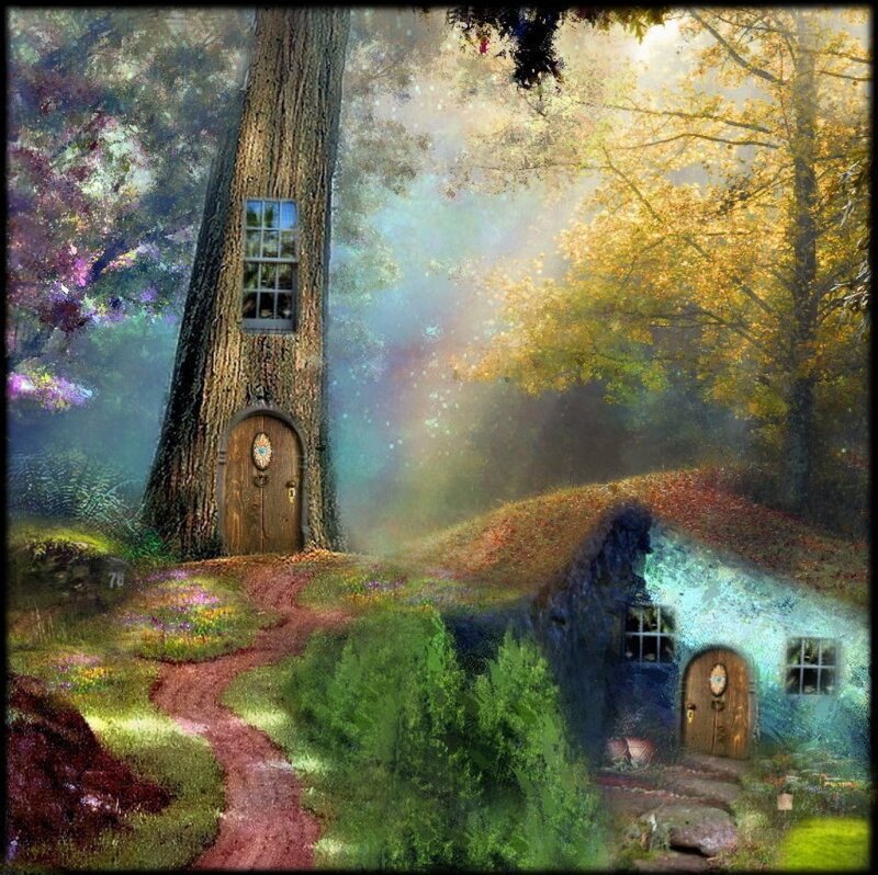 Fairy Houses in Forest