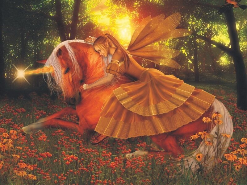 Fairy Hugging Unicorn