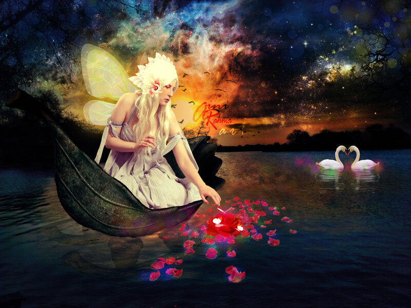 Fairy in a Boat — Blue