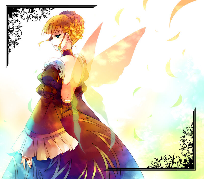 fairy in a colorful dress