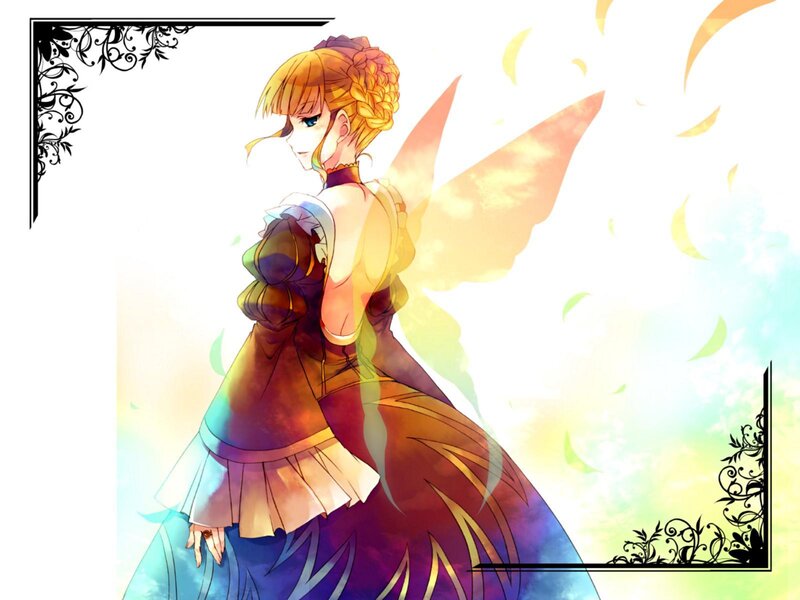 fairy in a colorful dress