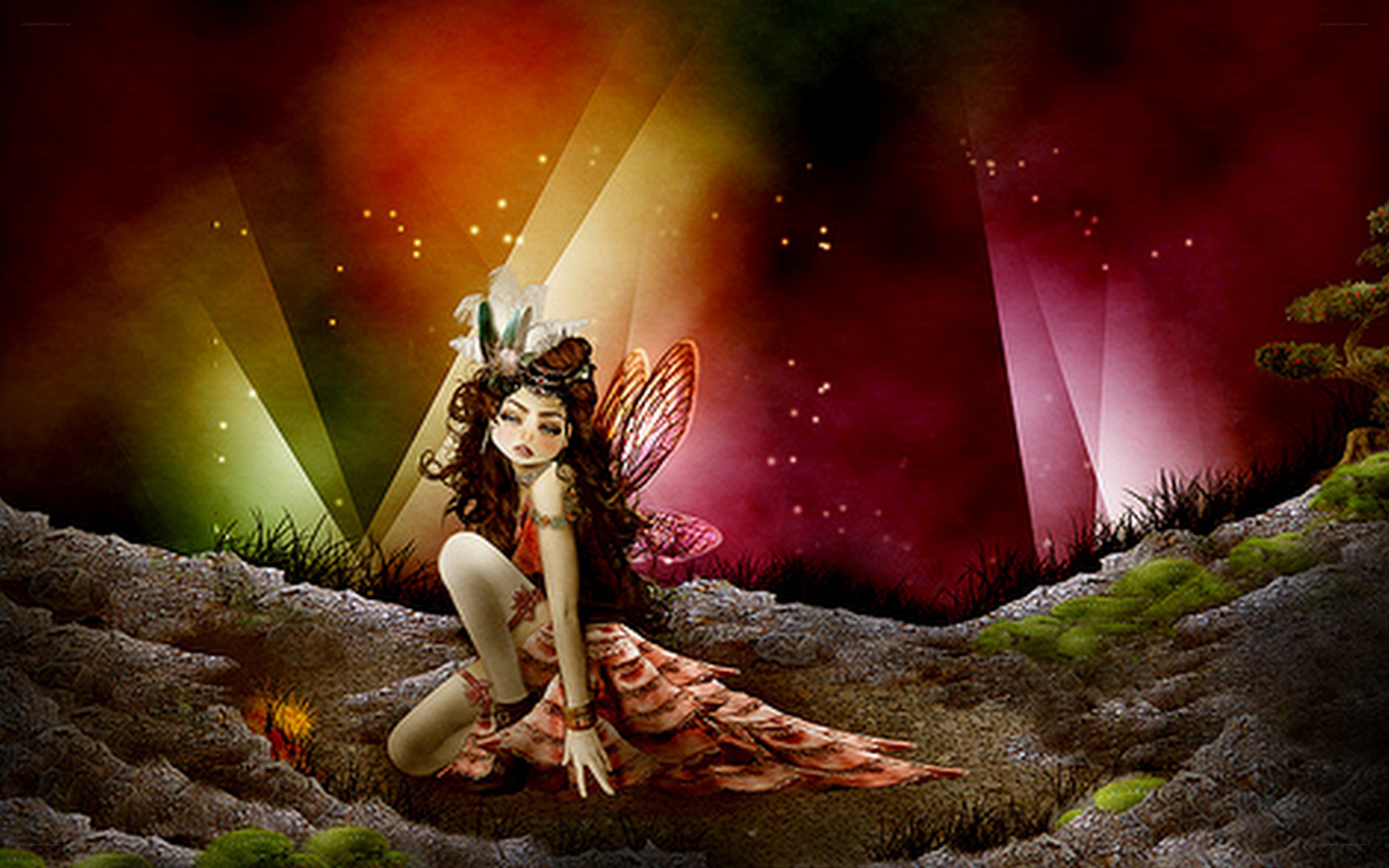 fairy in a colorful forest