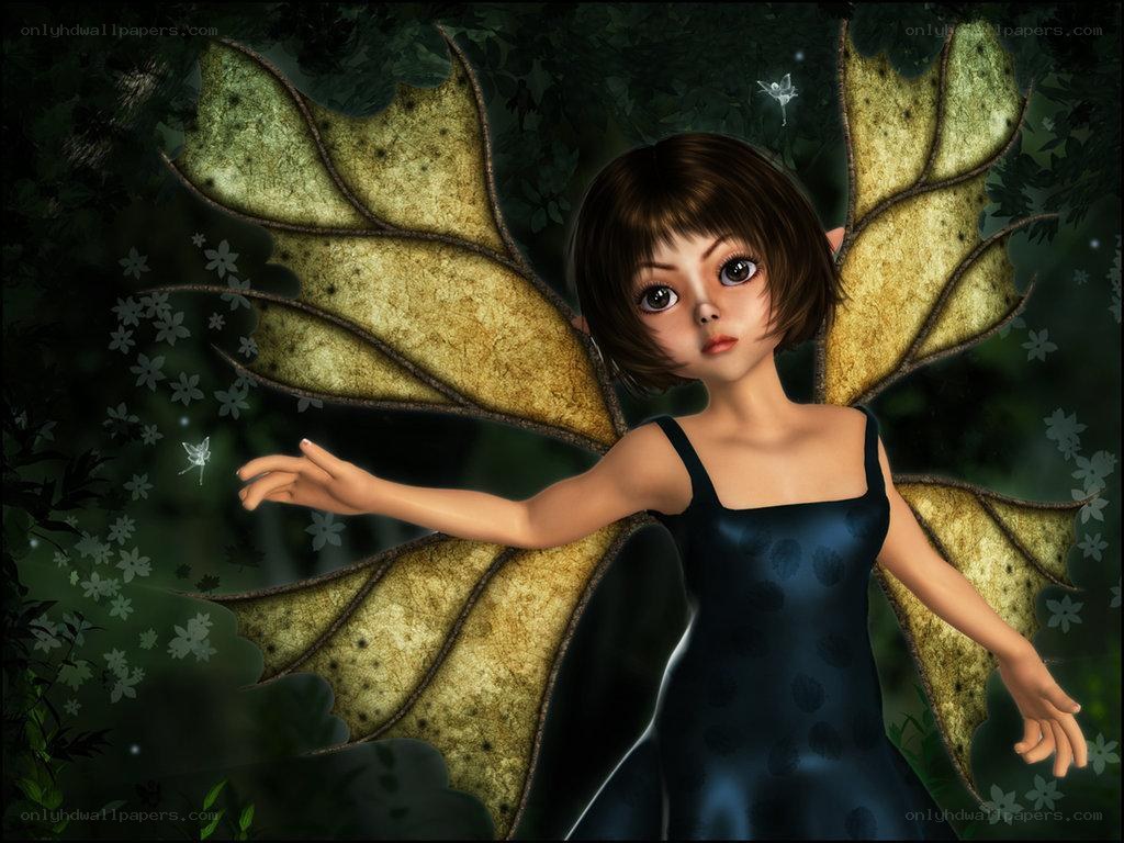 fairy in a dark forest