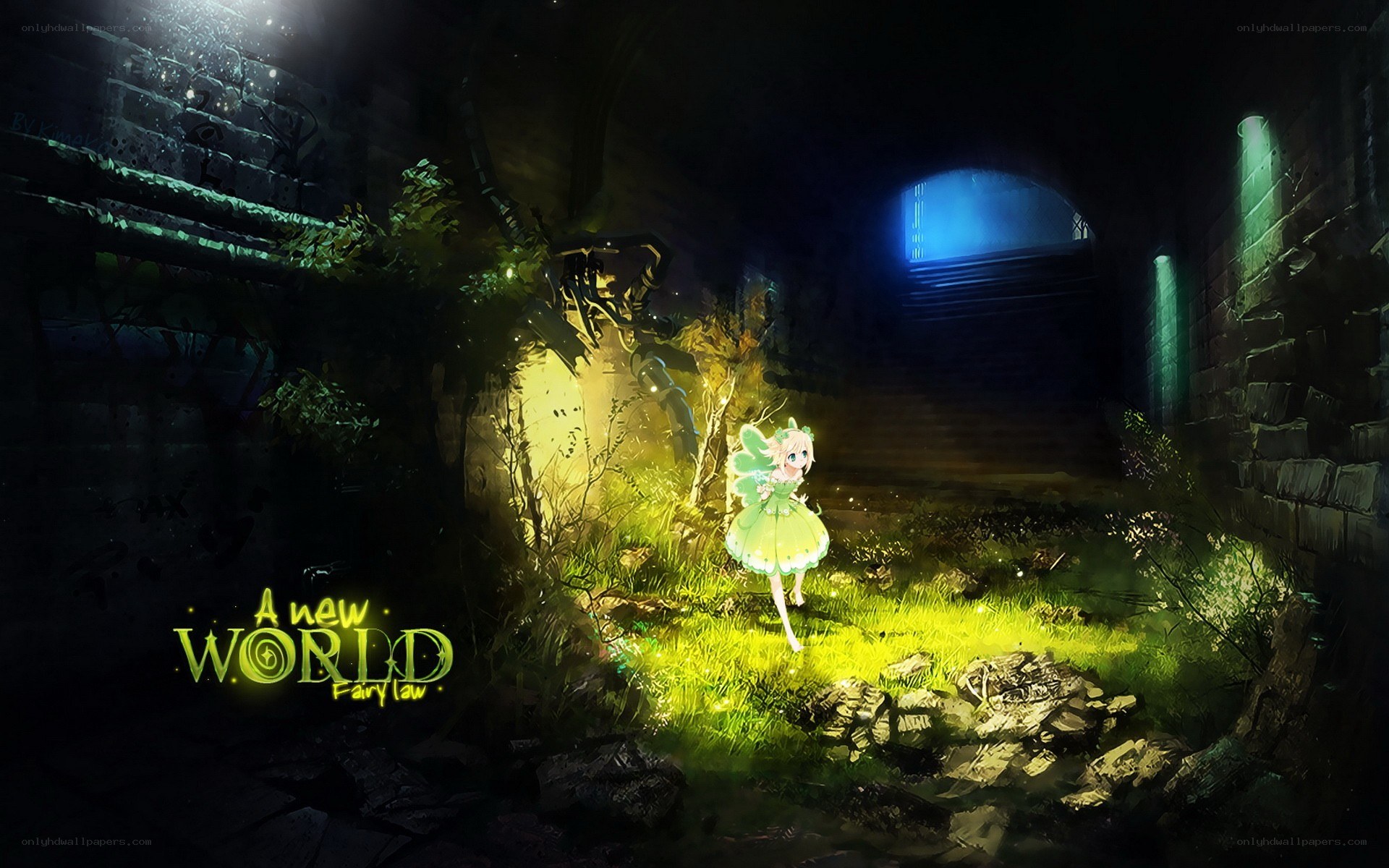 fairy in a dark tunnel