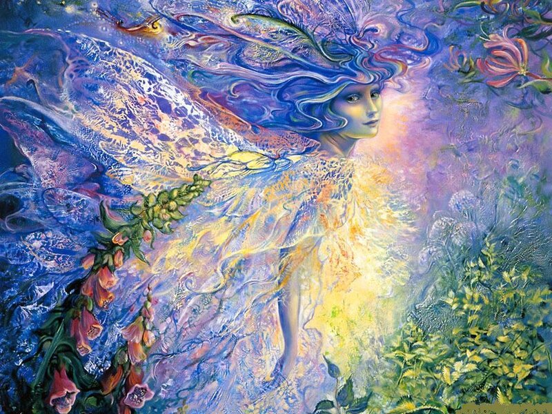 fairy in a dreamy garden
