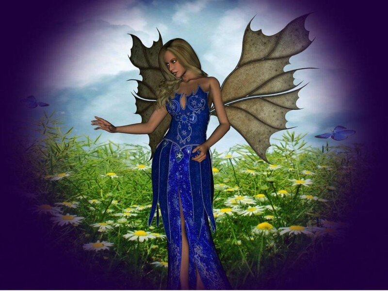 Fairy in a Field — Blue