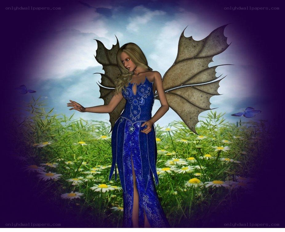 fairy in a flower field